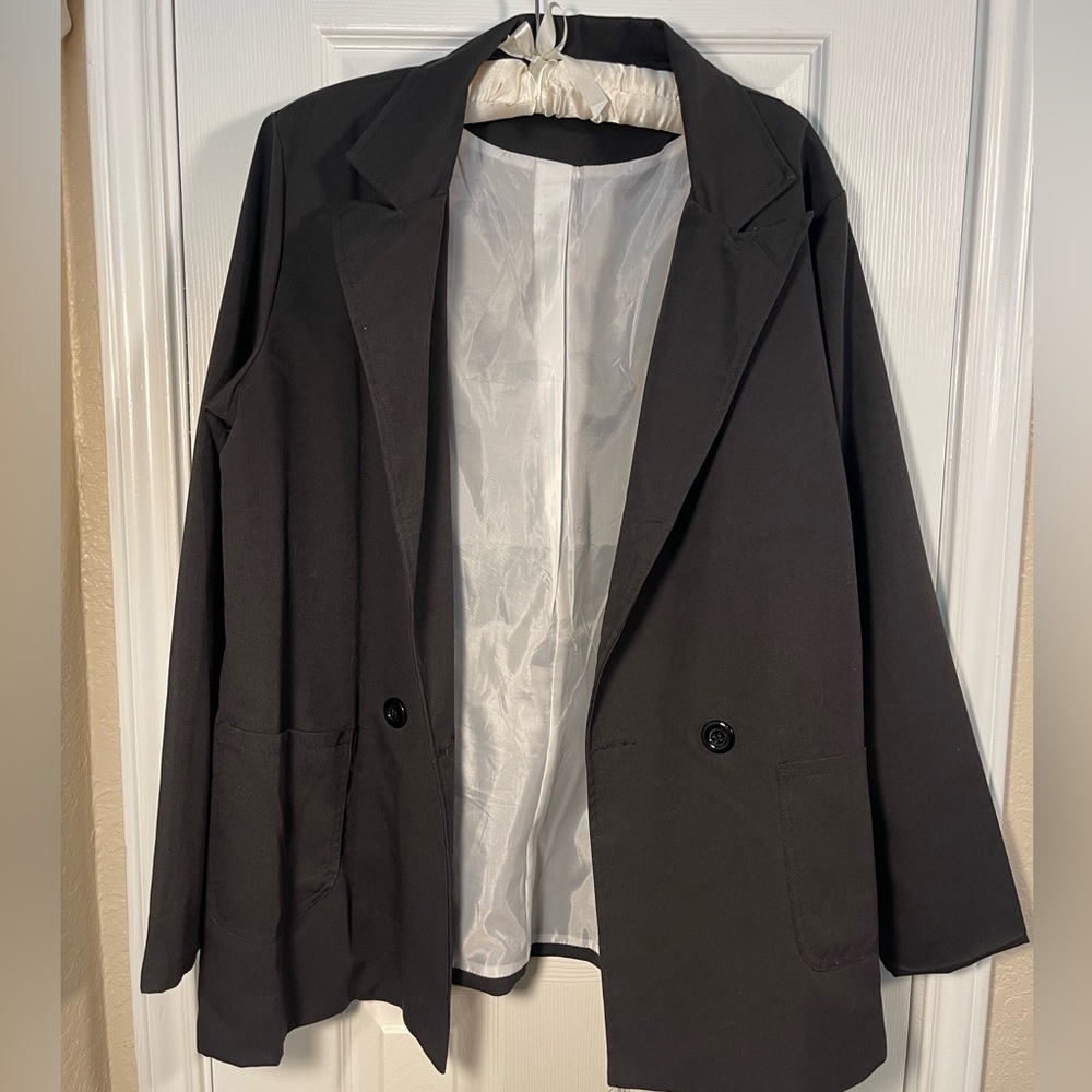 Black Lightweight Blazer Size XL